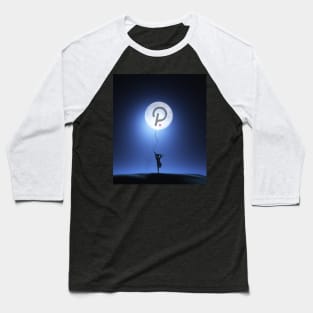 Polkadot Moon DOT cryptocurrency as Moon Bollon Baseball T-Shirt
